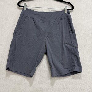 Mountain Hardwear Shorts Womens Small Gray Dynama 9 Hiking Stretch Zip Pocket